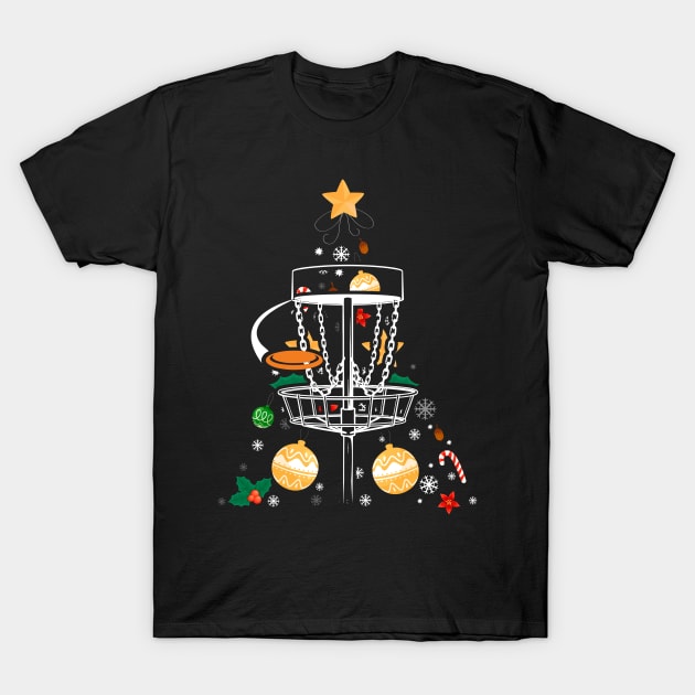 Frisbee Golf In Christmas T-Shirt by creativedn7